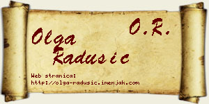Olga Radušić vizit kartica